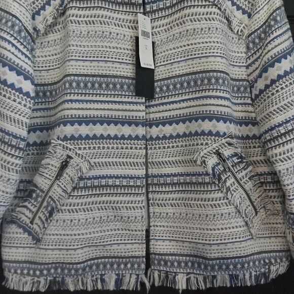 Greylin x Anthropologie NWT Sz. S Tweed Frayed Crop Jacket Blazer MSRP 148 - Picture 11 of 16